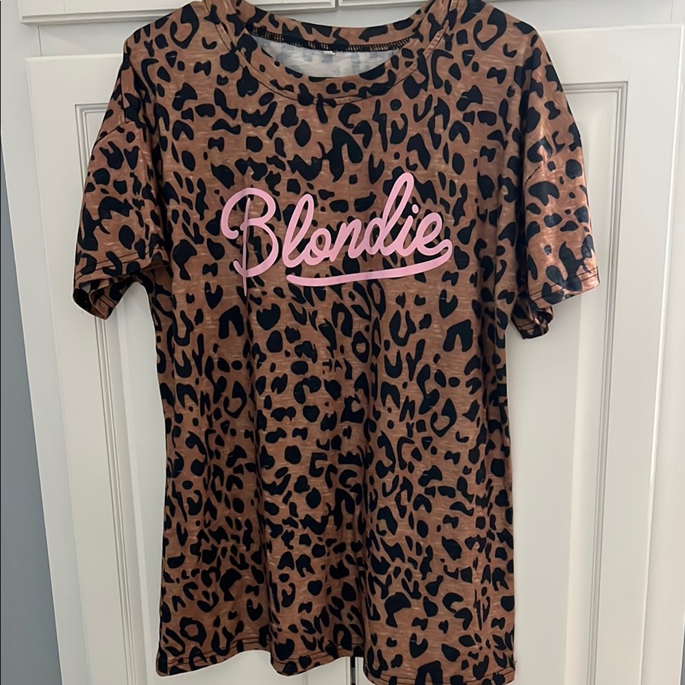 Leopard Print Womens Shirt-  Worn once